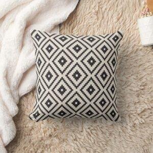 Black White Farmhouse Pillow