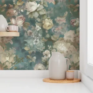 Wallpaper in Verdant Reverie Classic Garden Nostalgia in Dark Green