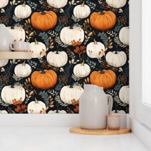 Wallpaper in Boho Pumpkins & Autumn Whimsy