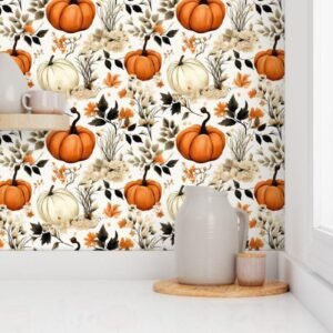 Wallpaper in Golden Harvest Pumpkin Magic