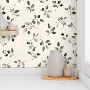 Wallpaper in Golden Whispers of Vintage Rustic Leaves