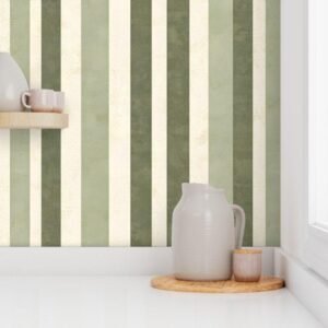 Wallpaper in Olive Glow Rustic Vintage Gradient Lines
