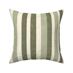 Throw Pillow in Olive Glow Rustic Vintage Gradient Lines