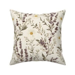 Throw Pillow in Timeless Petals of the Countryside
