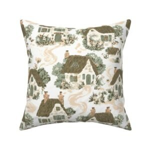 Throw Pillow in Rustic Cottage Hut Whispers