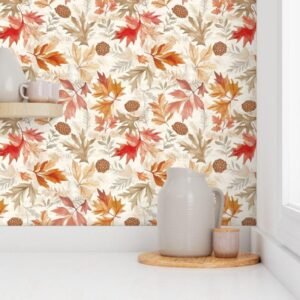 Wallpaper in Autumn Glow Romantic Golden Leave