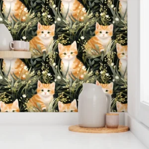 Wallpaper in Whisker Wonderland Munchkin Kittens