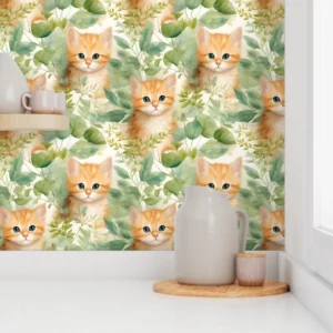 Wallpaper in Playful Munchkin Kittens Wonderland