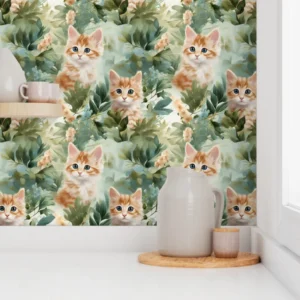 Wallpaper in Whiskered Friends in Forest Magic