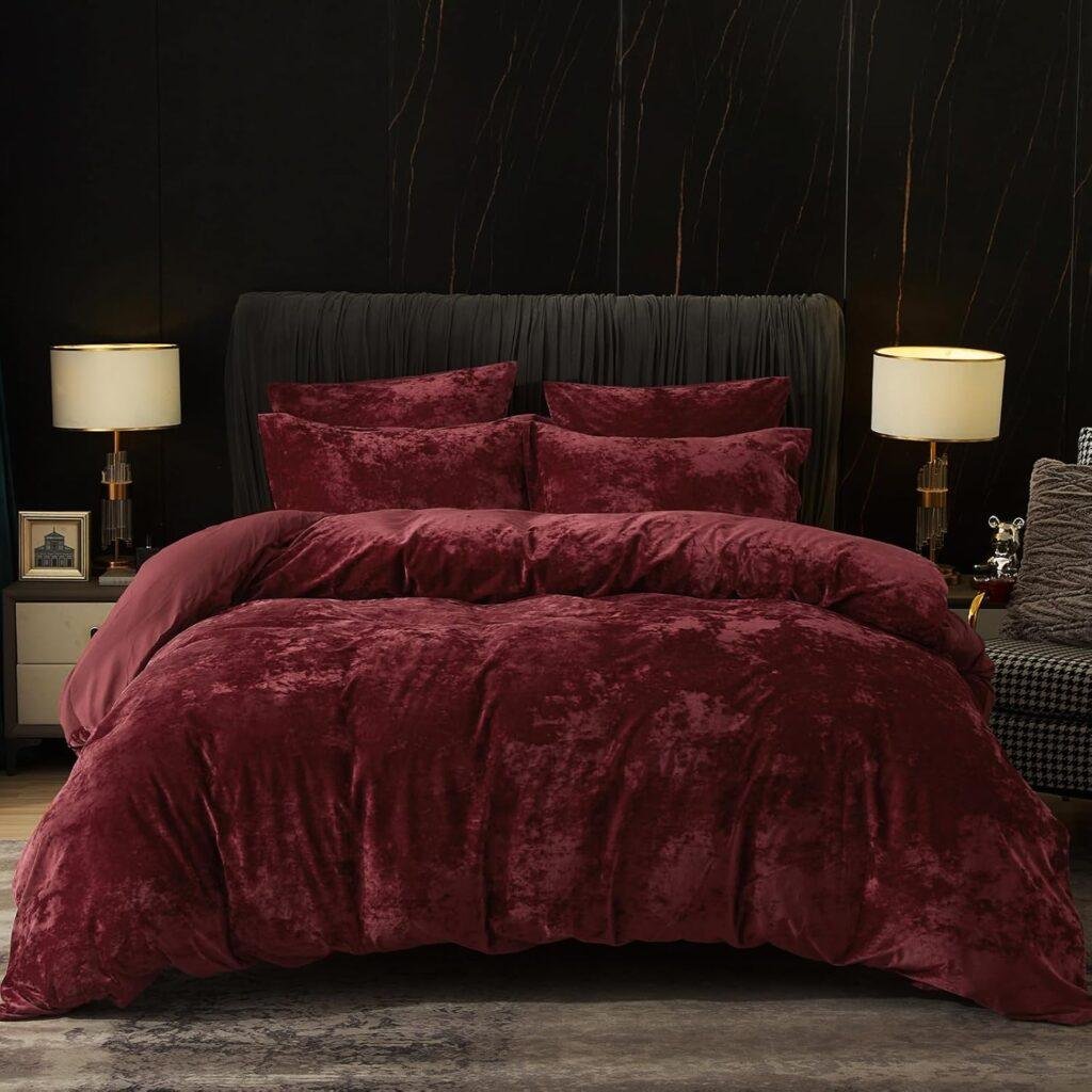 Luxury Cozy Flannel Duvet Cover with Pillow Shams Bedding Collection