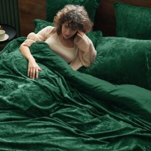 Luxury Cozy Flannel Duvet Cover with Pillow Shams Bedding Collection
