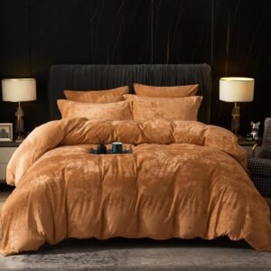 Luxury Cozy Flannel Duvet Cover with Pillow Shams Bedding Collection
