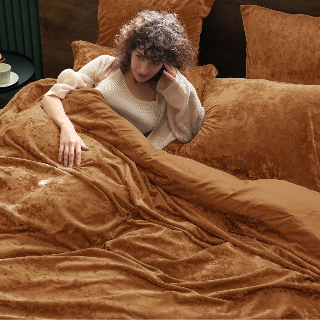 Luxury Cozy Flannel Duvet Cover with Pillow Shams Bedding Collection