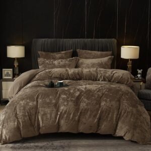 Luxury Cozy Flannel Duvet Cover with Pillow Shams Bedding Collection