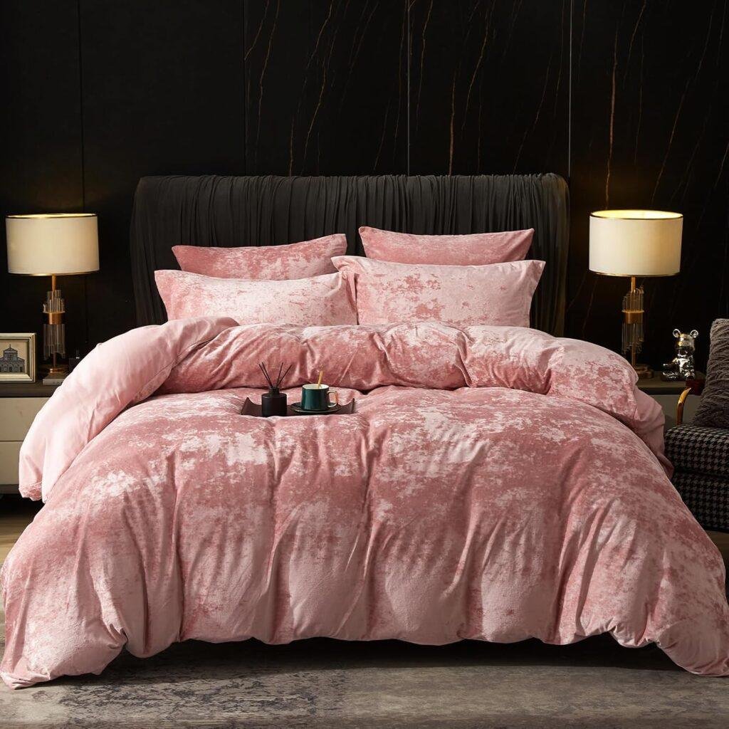 Luxury Cozy Flannel Duvet Cover with Pillow Shams Bedding Collection