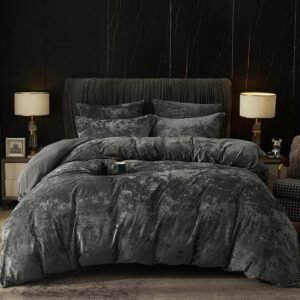 Luxury Cozy Flannel Duvet Cover with Pillow Shams Bedding Collection