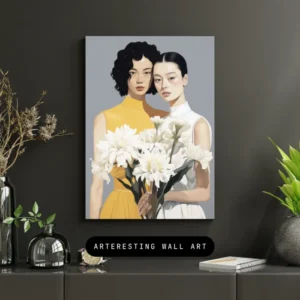 Nostalgic Duo in Retro Pos