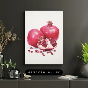 Two Pomegranates on White