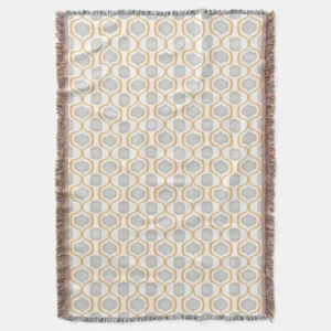 Rustic Angles: Farmhouse Geometric Shades Throw Blanket