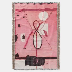 Blush Kilim: Pink Moroccan Heritage Art Throw Blanket