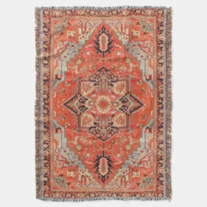 Timeless Echoes: Heritage Boho Oriental Moroccan Throw Blanket