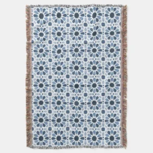 Andalusian Echoes: Boho Moroccan Geometry Throw Blanket