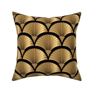 Throw Pillow in Golden Pharaoh Geometry