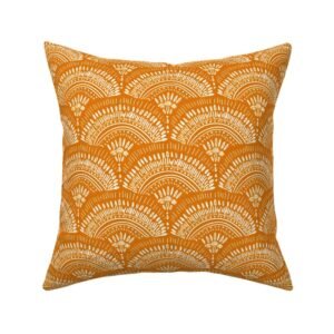 Throw Pillow in Saffron Boho Moroccan Heritage