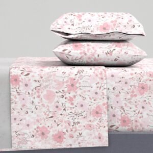 Sheet Set in Blossom Whispers A Garden of Petite Pink Florals
