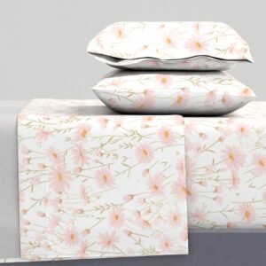 Sheet Set in Blossoms of Time Mid-Century Classic Cottage Floral Delight
