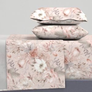 Sheet Set in Charming Fusion Mid-Century Rustic Cottage Florals and Butterflies