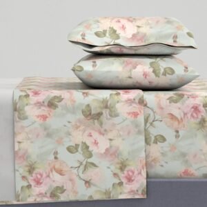 Sheet Set in Rustic Revival Mid-Century Vintage Florals