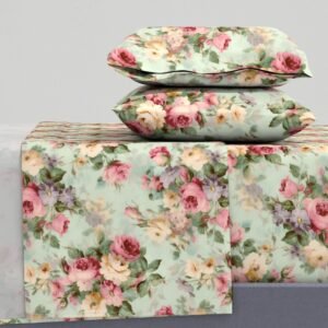 Sheet Set in Vintage Blossom Charm Retro Classic Cottage Floral Art
