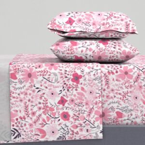 Sheet Set in Whispers of Bloom A Symphony of Petite Pink Florals