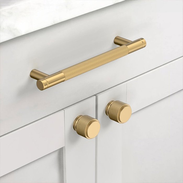 Knurled Gold Pulls