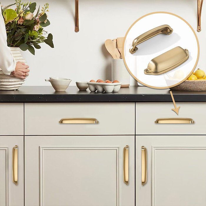 Unlacquered Brass Cup Pull