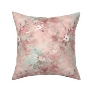 Throw Pillow in Timeless Blooms Vintage Mid-Century Cottage Floral Elegance