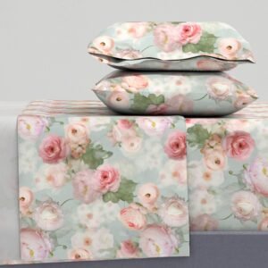 Sheet Set in Mid-Century Cottage Elegance Timeless Floral Tapestry