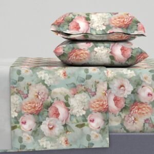 Sheet Set in Blooming Nostalgia Vintage Spring Floral Tapestry