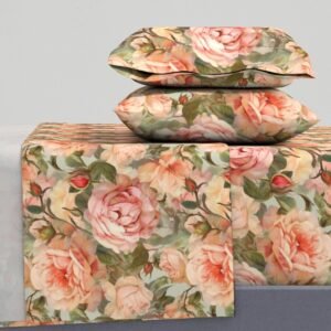 Sheet Set in Blooming Nostalgia Mid-Century Cottage Floral Bliss
