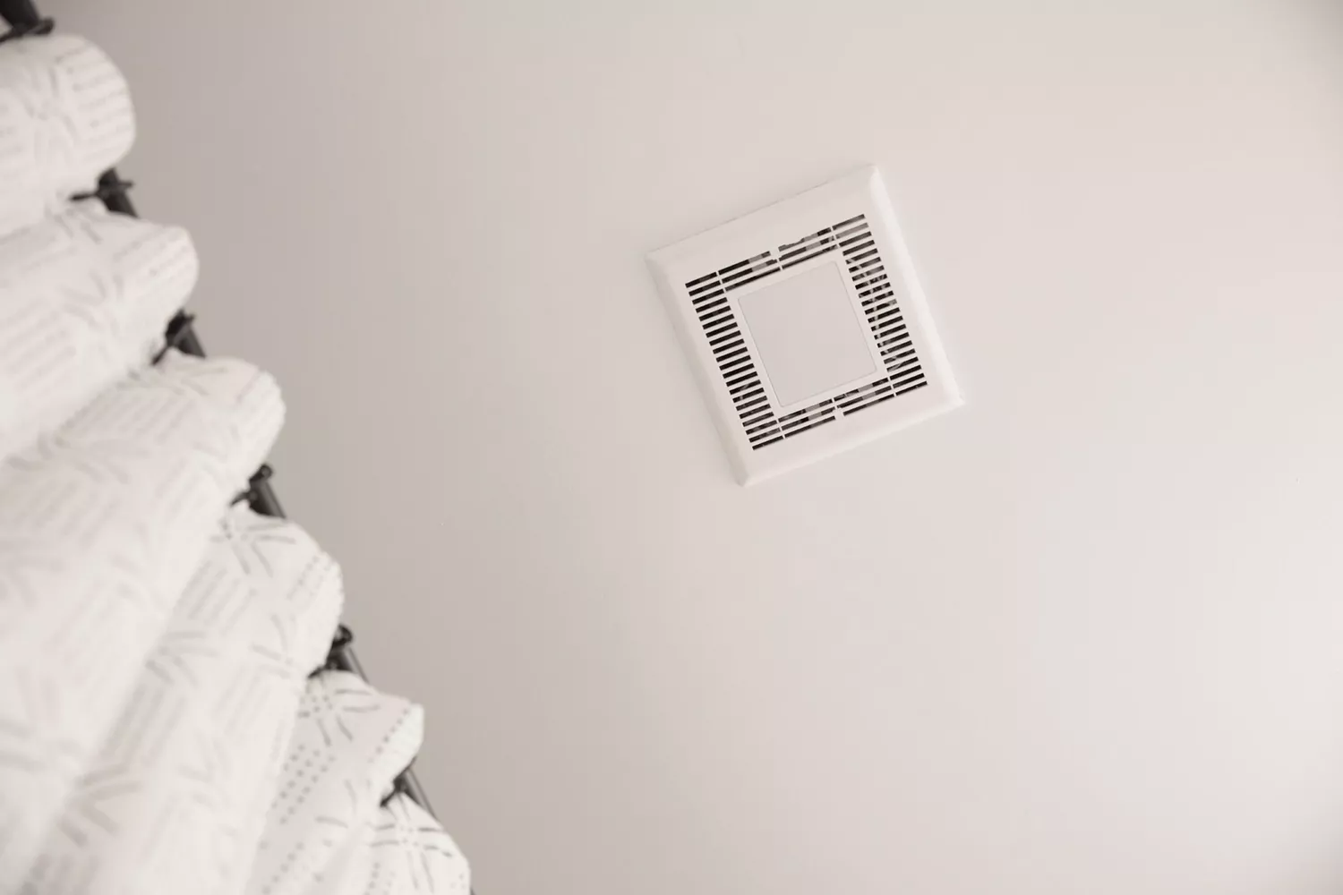 exhaust fan in a bathroom
