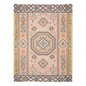 Golden Maze – Modern Moroccan Geometry Duvet Cover