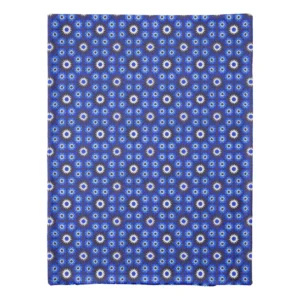 Mystic Blue Zellige Geometry Duvet Cover