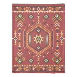 Sun-Kissed Hand-Drawn Moroccan Tribal Art Duvet Cover