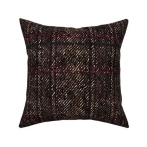 Throw Pillow in Obsidian & Amber Speckled Heritage Twill