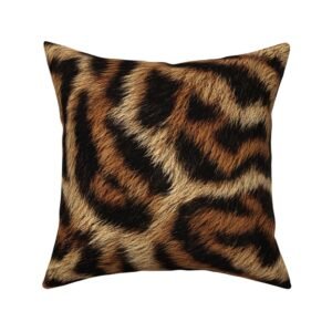 Throw Pillow in Detailed Cheetah Hide Textile Pattern