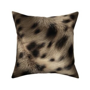 Throw Pillow in High-Resolution Dotted Feline Fur Pattern
