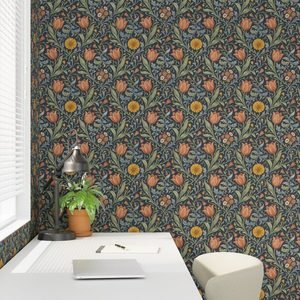 Wallpaper in Art Nouveau Vintage Floral Fine Art Pattern