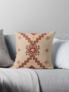 Southwestern Geometric Desert Star Pattern Pillow